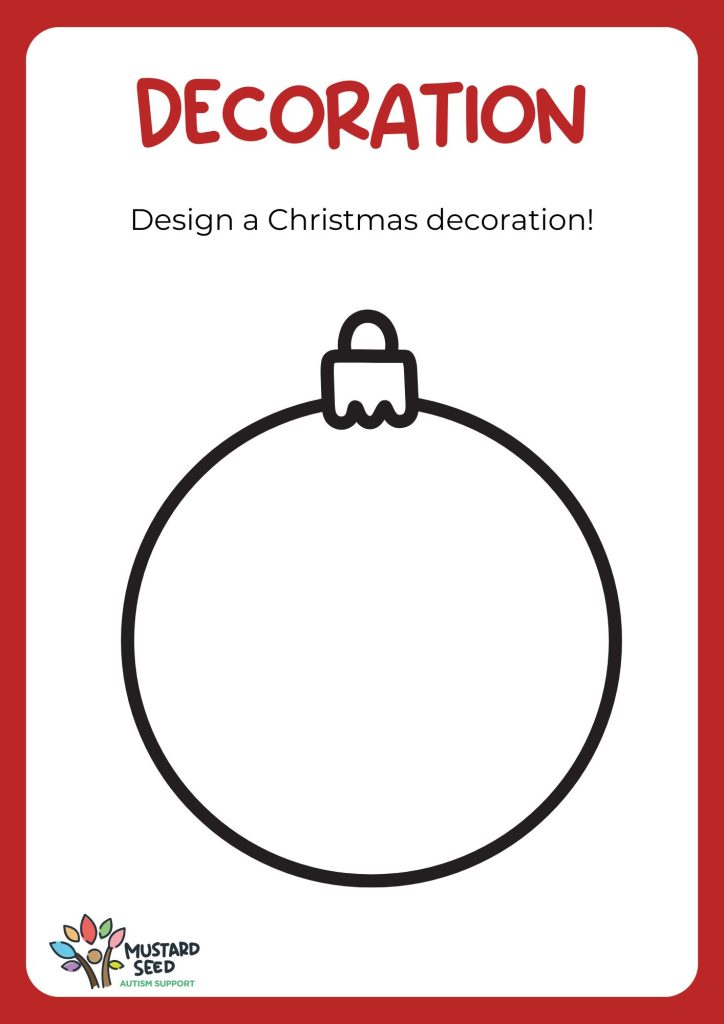 picture of a large bauble for colouring